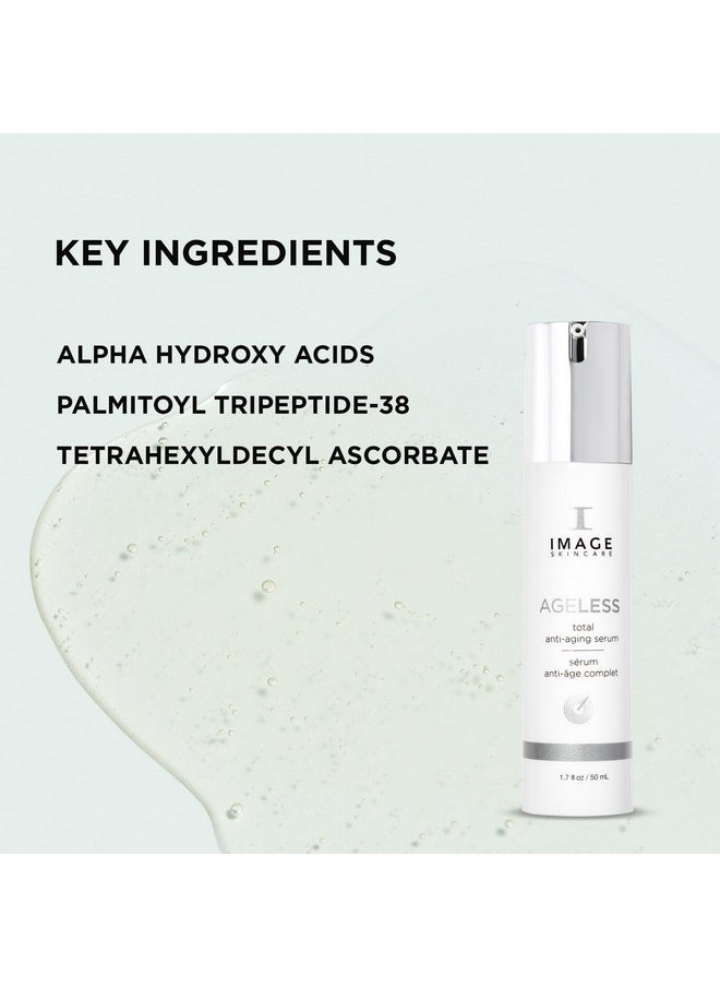 IMAGE SKINCARE IMAGE Skincare, AGELESS Total Serum, AHA Anti-Aging Face Serum with Peptides to Firm, Hydrate, Smooth Wrinkles and Even Tone, 1.7 fl oz  - Image 4