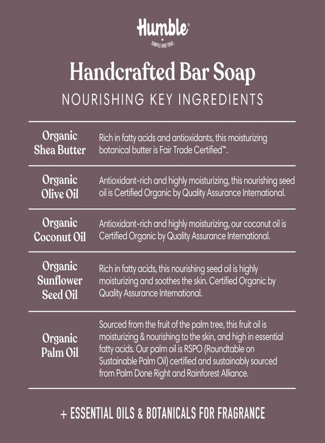 HUMBLE SIMPLE AND TRUE. Humble Brands Handcrafted Bar Soap, Organic Cold Processed Soap Bars, Moisturizing Face & Body Cleanser - Patchouli & Copal - Image 5