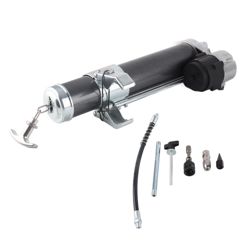 Grease Gun Attachment 600CC Capacity Converts Electric Drill - 12000PSI High Pressure Aluminium Alloy for Cordless Lubrication - Image 2