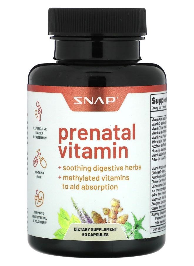 SNAP SUPPLEMENTS - Prenatal Vitamin 60 Capsules - Image 1