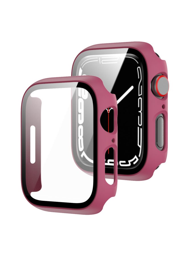 Neutral For Apple Watch10 Full Series Apple Watch Case Pc Frosted Oil Spray Tempered Film All-in-one Case - Image 1