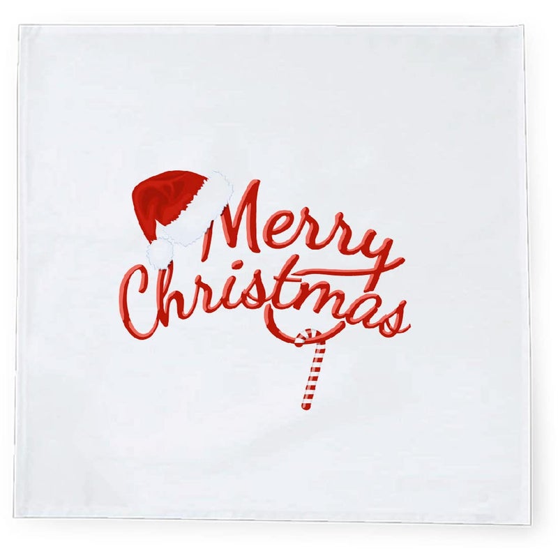 Khakee 6 Pcs Christmas Theme Silk Table Napkins 10x 10 for Xmas Decoration Christmas OrnamentsChristmas Giftxmas21701 - Image 3