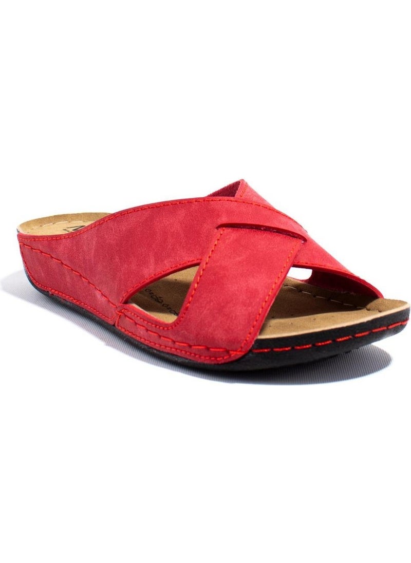 Dagoster DZA37-514 Red Daily Orthopedic Women's Slippers  - Image 1