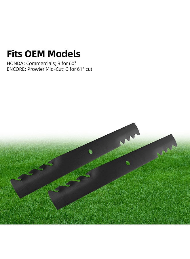 Generic 3Pcs Replacement 21 Inch Lawn Mower Blade Set Compatible for BOBCAT/RANSOMES GREAT DANE Ferris Husqvarna 61'' Deck 112111-03 D18036 GDU10232 1520842 1520842S 5020842 539101733 53910209  - Image 2