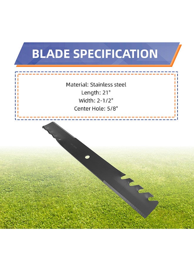 Generic 3Pcs Replacement 21 Inch Lawn Mower Blade Set Compatible for BOBCAT/RANSOMES GREAT DANE Ferris Husqvarna 61'' Deck 112111-03 D18036 GDU10232 1520842 1520842S 5020842 539101733 53910209  - Image 3