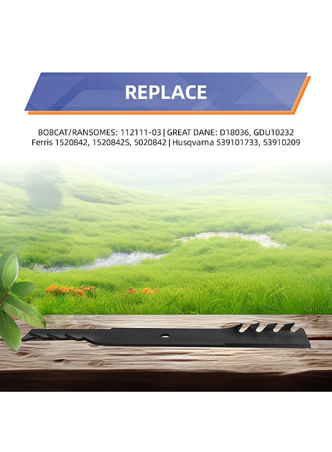 Generic 3Pcs Replacement 21 Inch Lawn Mower Blade Set Compatible for BOBCAT/RANSOMES GREAT DANE Ferris Husqvarna 61'' Deck 112111-03 D18036 GDU10232 1520842 1520842S 5020842 539101733 53910209  - Image 5