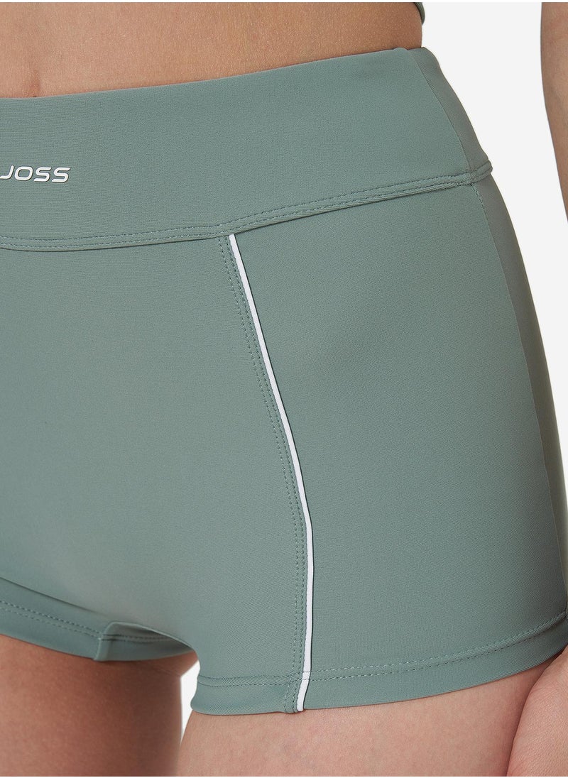 Joss Joss Women's Green/White Swimming Trunks – Creora Highclo Fiber for Chlorine Resistance, UPF 50+ UV Protection, Comfortable Fit for Active Women  - Image 3