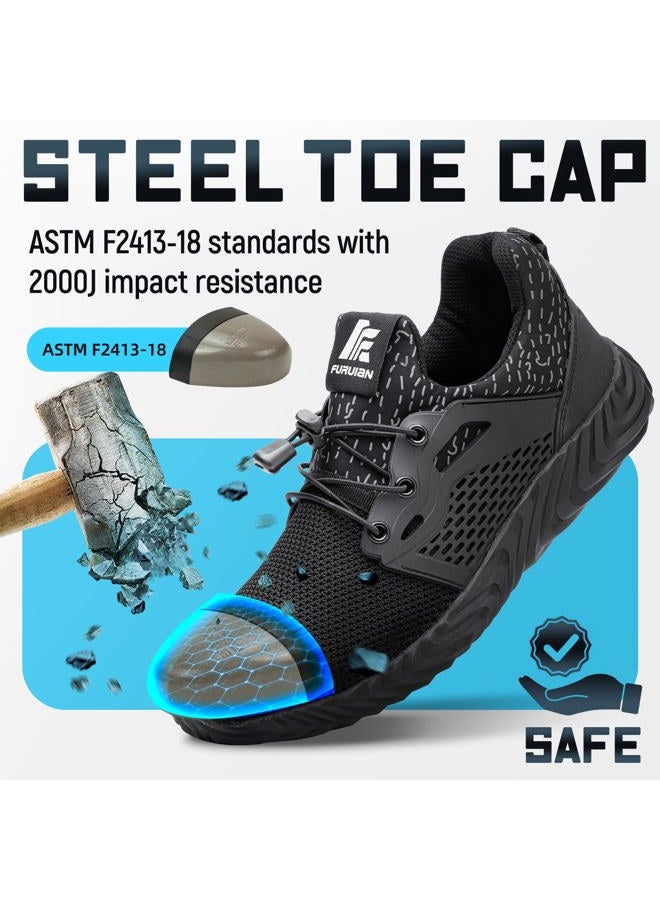 Furuian Steel Toe Shoes for Men Work Women Lightweight Air Cushion Sneakers Slip Resistant Safety Work Boots Indestructible shoes - Image 4