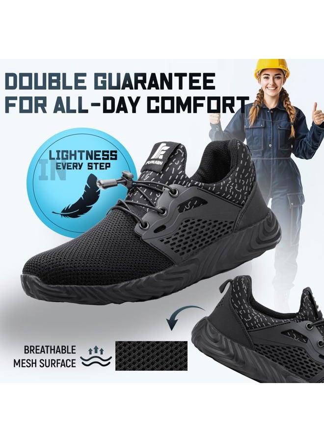 Furuian Steel Toe Shoes for Men Work Women Lightweight Air Cushion Sneakers Slip Resistant Safety Work Boots Indestructible shoes - Image 2