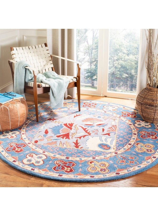 Safavieh Antiquity Collection 2' X 3' Blue Red At508M Handmade Traditional Oriental Premium Wool Accent Rug - Image 5