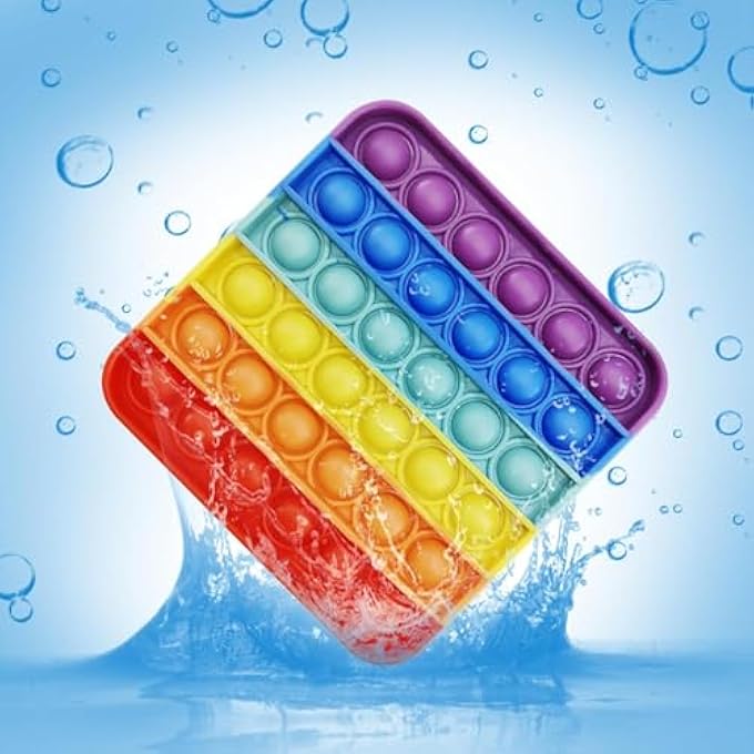 HENXING 12 Pcs Pop Bubble Fidget Toys for Party Favors, Stress Relief Pressure Relieving Toys for Kids, Pop Bulk Toddler Toy for Birthday Christmas Valentine Gifts and Classroom Prizes - Image 3