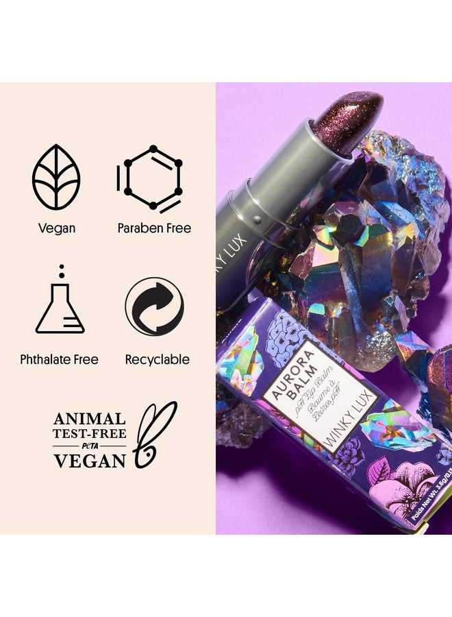 Winky Lux Glimmer Balm, pH Lip Balm, Color Changing Lipstick and Tinted Lip Balm, Vegan & Cruelty Free Lip Balm, Hydrate & Plump, Purple Mauve Lipstick, Aurora - Image 5