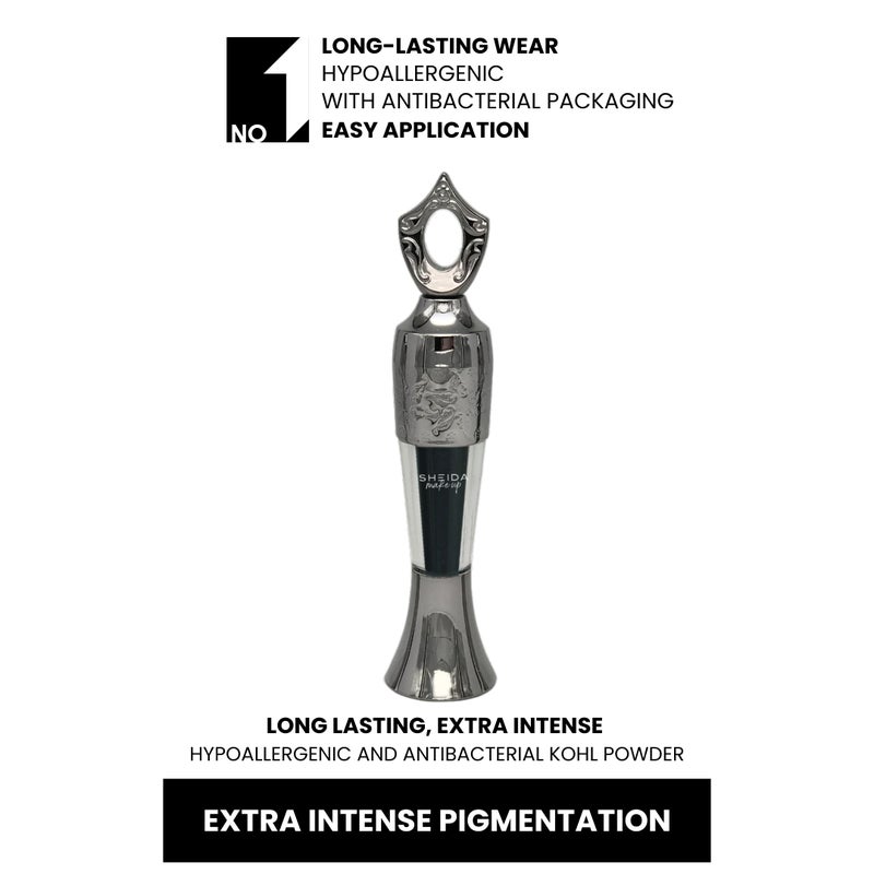 Sheida Powder Eyeliner Handmade 100% Natural Eyeliner in Powder Form, Long-Lasting Liner Arabic, Intense Color, Smudge-Proof Multi Color Shades Available - Image 5