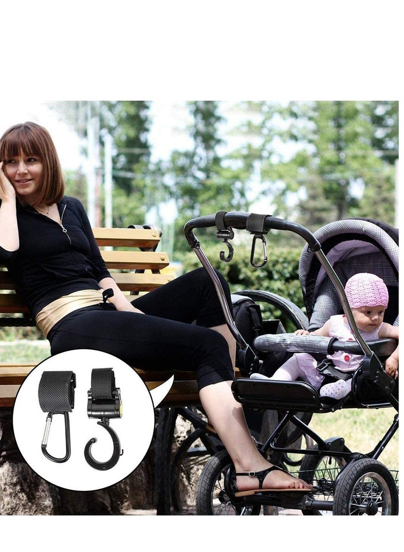 Buggy Clips Stroller Pram Hook Clip Your Handbag Shopping or Baby Change Bag on Pushchair Universal Fit, 4 Pack Organiser Holders - Image 3