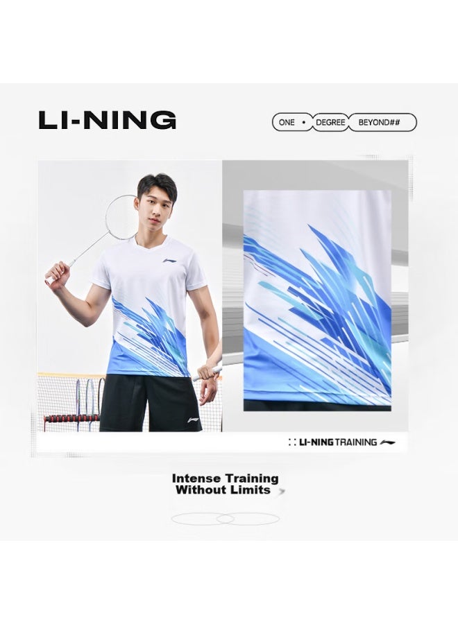 Li-ning Badminton Club Series Quick-dry Compeion Set For Men And Women, Includes Top And Pants, Two-piece Set, Standard White, XL - Image 4
