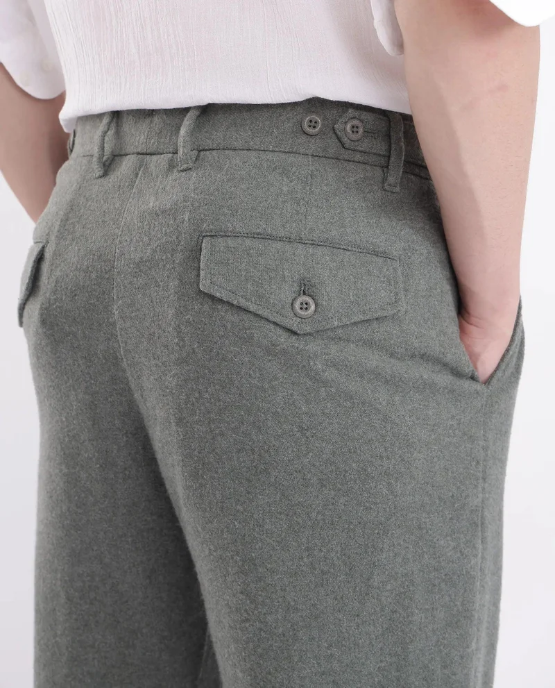 Rare Rabbit Men's Textured Pleated Trousers