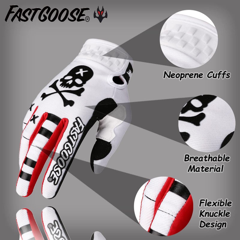 FASTGOOSE قفازات دراجة نارية FASTGOOSE - موتوكروس، دراجة نارية و ATV سباق رياضي على الطرق الوعرة - Image 2