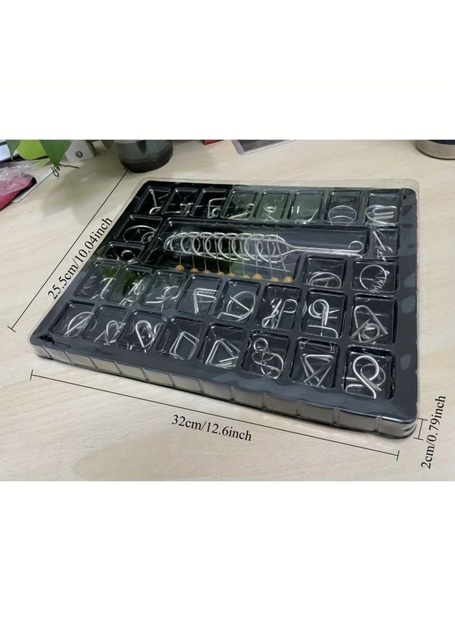 50 Pieces Unlocked Puzzle Toys Set Luban Lock Kongming Lock Nine Rings Puzzle Gift - Image 4