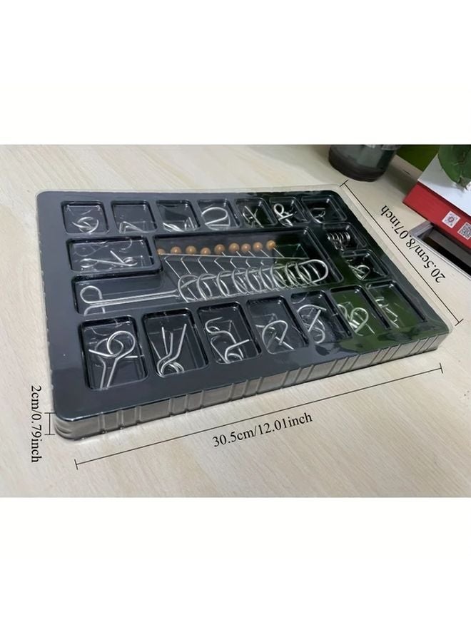 50 Pieces Unlocked Puzzle Toys Set Luban Lock Kongming Lock Nine Rings Puzzle Gift - Image 5