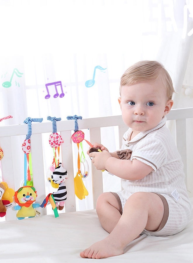 Rotating Lathe Hanging Ring Rattle - Musical Crib Toy with 360° Spin Adjustable Strap for Baby's Visual/Auditory Development, Sleep & Early Learning - BPA-Free for Cribs Strollers  - Image 3