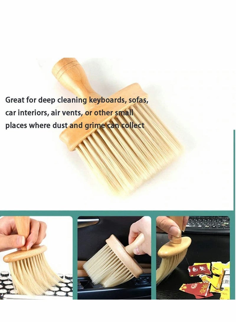 Excefore Soft Detail Brush, High Density Ultra Car Interior Dusting Brush Cleaning Wooden Handle Dust for Interior, Keyboard, Leather, Home - Image 4