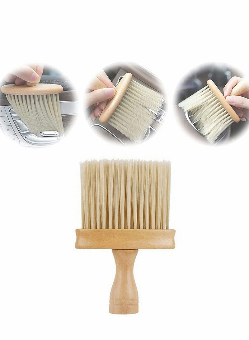 Excefore Soft Detail Brush, High Density Ultra Car Interior Dusting Brush Cleaning Wooden Handle Dust for Interior, Keyboard, Leather, Home - Image 1
