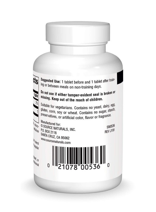Source Naturals Gamma Oryzanol, Athletic Series Dietary Supplement Suitable for Vegetarians, 60 MG - 200 Tablets - Image 2