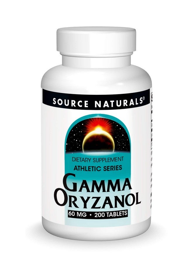Source Naturals Gamma Oryzanol, Athletic Series Dietary Supplement Suitable for Vegetarians, 60 MG - 200 Tablets - Image 1