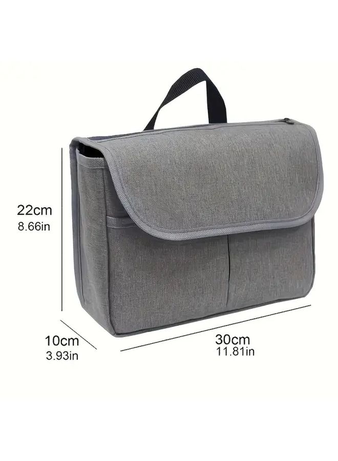 Gray Mobility Aid Storage Bag For Wheelchair Walker And Scooter Organizer Pouch With Pocket - Image 3