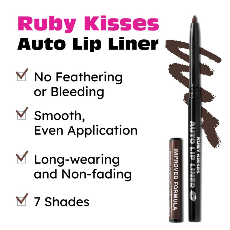 Ruby Kisses Auto Lip Liner (Dark Brown) - Image 5