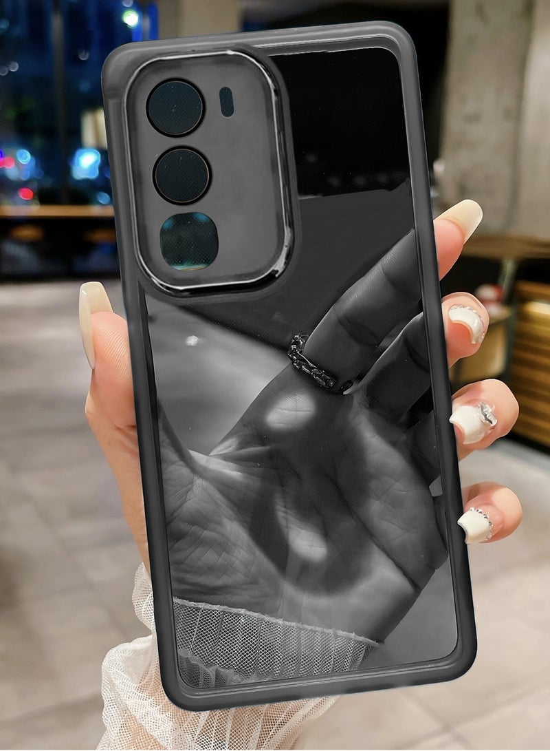 دبليو تيك غطاء خلفي لهاتف vivo Y31 5G 2025 مصنوع من السيليكون الشفاف الناعم لحماية عدسة الكاميرا، نحيف جداً وأنيق، بحافة كاميرا مطلية كهربائياً - أسود - Image 2