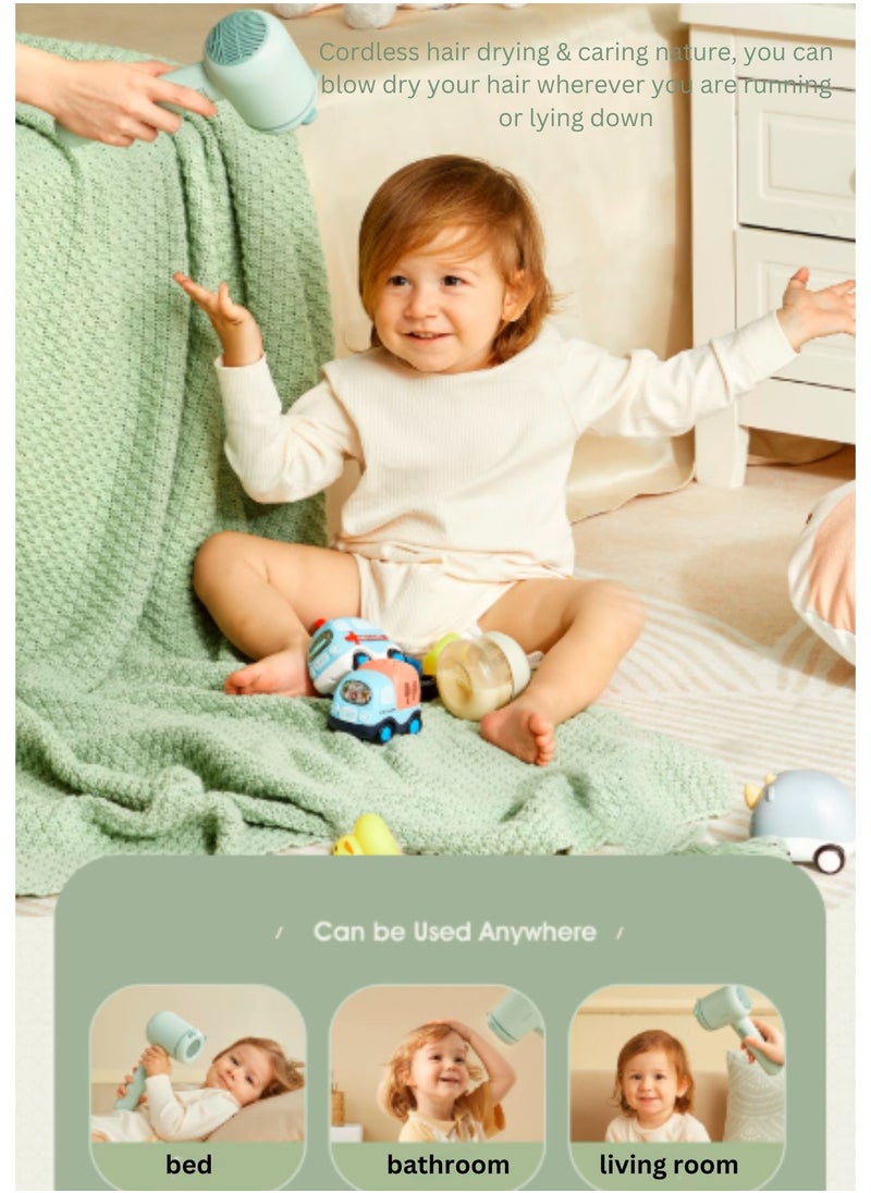 OIDIRE - Portable Cordless Hair Dryer – Intelligent Constant Temperature Care For Baby, Toddlers, Kids - Image 1