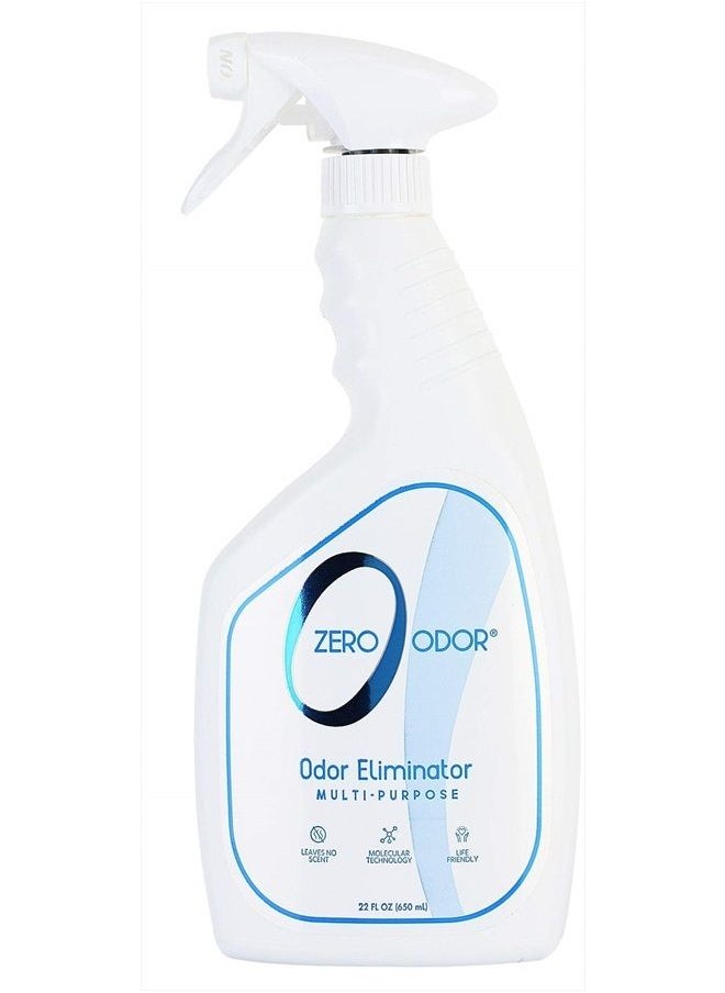 Zero Odor Multi-Purpose Odor Eliminator - Air & Surface Odor – Patented Technology Best for Bathroom, Kitchen, Fabrics, Closet- Smell Great Again, 22oz (Over 500 Sprays)  - Image 1