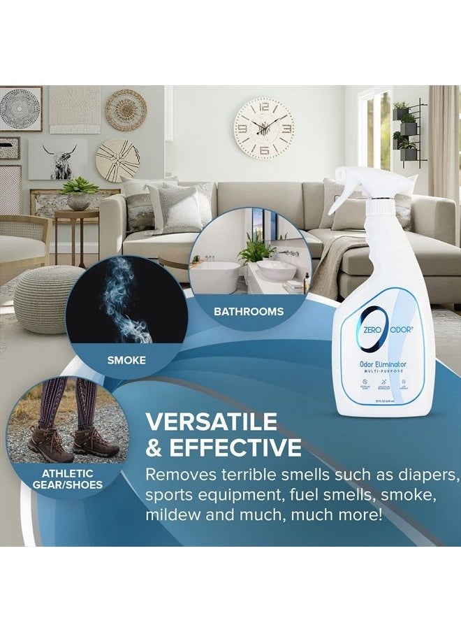 Zero Odor Multi-Purpose Odor Eliminator - Air & Surface Odor – Patented Technology Best for Bathroom, Kitchen, Fabrics, Closet- Smell Great Again, 22oz (Over 500 Sprays)  - Image 5