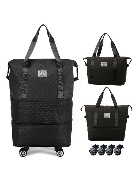 Luggage compartment, foldable and detachable rolling luggage bag, portable travel suitcase travel bag, suitable for men's and women's travel or business