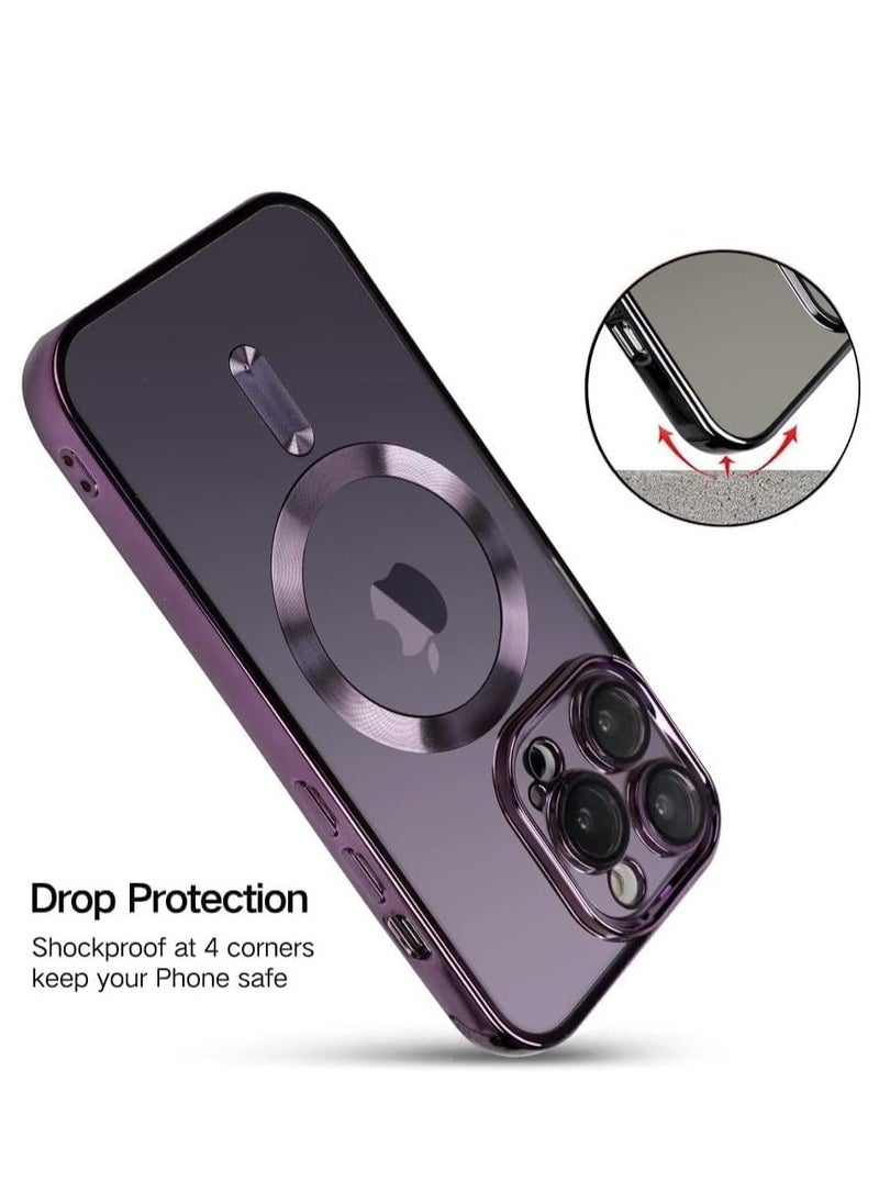 Case Compatible iPhone 13 Pro Max Case with Camera Lens Protector (Compatible with MagSafe) Anti-Scratch Shockproof Protective Slim Plating iPhone 13 Pro Max Case for Women Men - Image 2