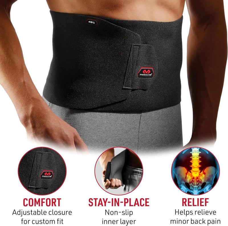 McDavid Sweat Band & Waist Trimmer Belt, Back Support, Improves Posture During Workouts, Waist Trainer for Men and Women - Image 2