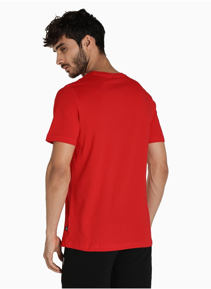 PUMA Essentials Mens Red Small Logo T-shirt  - Image 2