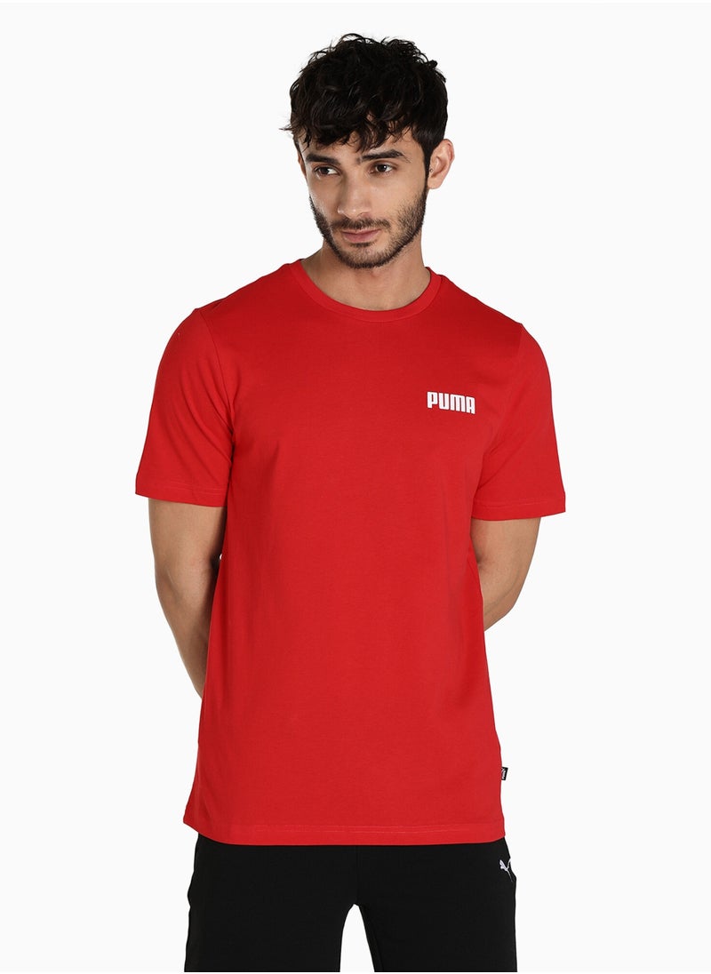 PUMA Essentials Mens Red Small Logo T-shirt  - Image 1