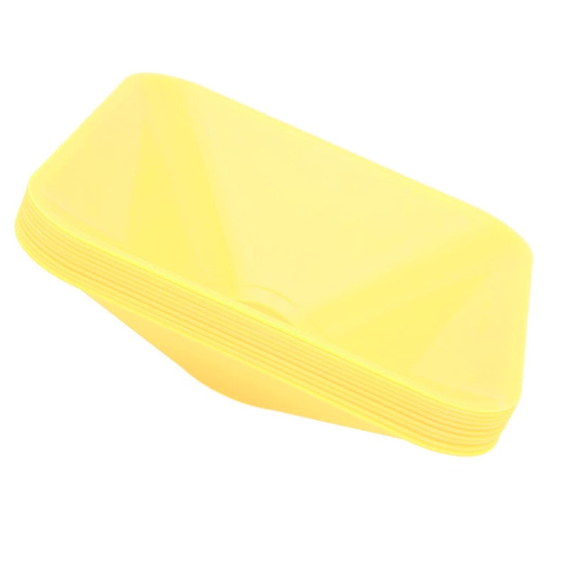 Training Cones Square Bright Color Stackable Compact Markers For Sports Football Yellow 10pcs Premium PE Elastic Training Markers Proof Soccer - Image 4