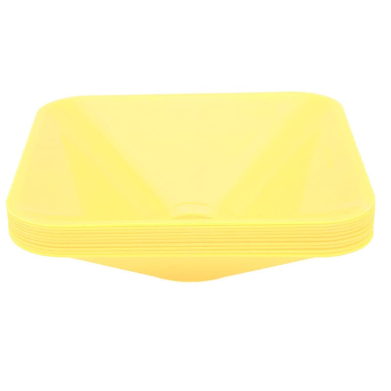 Training Cones Square Bright Color Stackable Compact Markers For Sports Football Yellow 10pcs Premium PE Elastic Training Markers Proof Soccer - Image 2