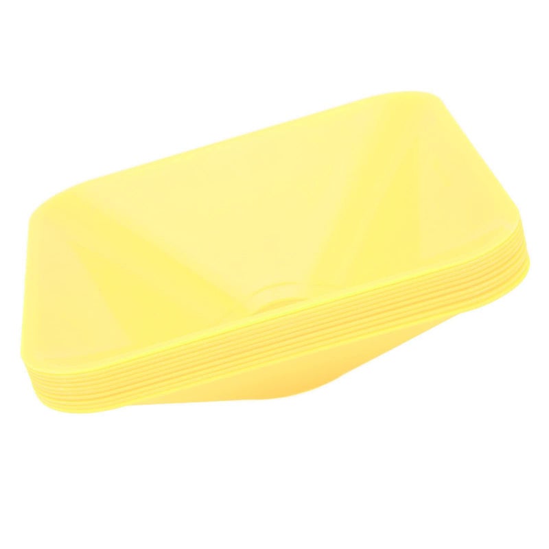 Training Cones Square Bright Color Stackable Compact Markers For Sports Football Yellow 10pcs Premium PE Elastic Training Markers Proof Soccer - Image 3