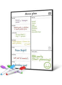 Magnetic Whiteboard Fridge Calendar Meal Menu Planner And Shopping List White Board Memo Board And Family Planner Notice Board For Refrigerator Dry Erase Weekly
