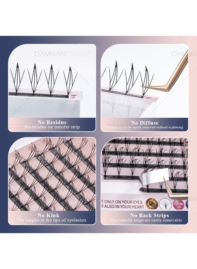 D'AMMA'N 12 Rows Manga Fairy Lashes – 0.07mm D Curl 9–15mm Mixed, Soft Natural Volume DIY Lash Tray - Image 3