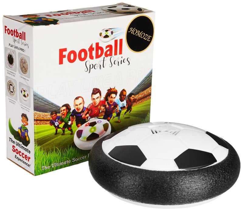 HOMOZE Magic Air Soccer Plastic Hover Football | Powered Suspended Hover Soccer Ball - Disc with Foam Bumpers Colorful LED Lights Toys Adventurous air Power & Light up Ball (Multicolor) - Image 1