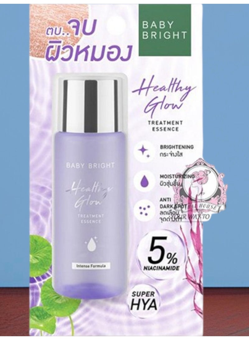 بيبي برايت إيسنس هيلثي جلو خلاصة علاج التوهج الصحي من بيبي برايت 35مل استمتعي ببشرة نضرة ومشرقة مع خلاصة بيبي برايت هيلثي جلو تساعد وتجمع هاذه الخلاصة المبتكرة بين فوائد مركب الأعشاب البحرية2 لمنح بشرتك مضهراً نضراً ومشرقاً غنية بمستخلص سنتيلا اسياتيكا المعروف بخصائصة المساعدة تعزز حماية البشرة وهي مناسبة حتى للبشرة الحساسة يحتوي على حمض الهيالورونيك الذي يحافظ على رطوبة البشرة مما يمنحك بشرة ناعمة ومشرقة بالاضافة الى ذالك تساعد القوة المشتركة لحمض الجليكوليك ومرشح تخمير الجالاكتوميس والنياسيناميد على تقشير خلايا الجلد الميته بلطف وتهدي البشرة وتزيل الشوائب لتمنحها إشراقة نضرة - Image 1