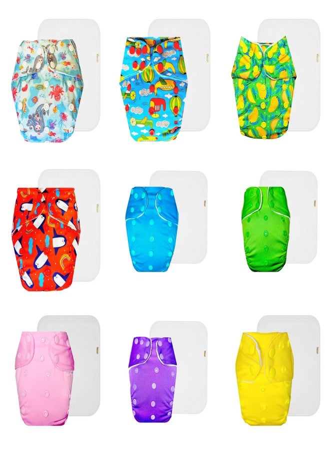 حفاضات دمبلدو القماشية الممتازة مع حشوة قطنية (عبوة من 9) | ناعمة ولطيفة | تسمح بمرور الهواء | مناسبة للسفر | مثالية للأطفال الصغار | من 3 أشهر إلى 3 سنوات | للجنسين - Image 1