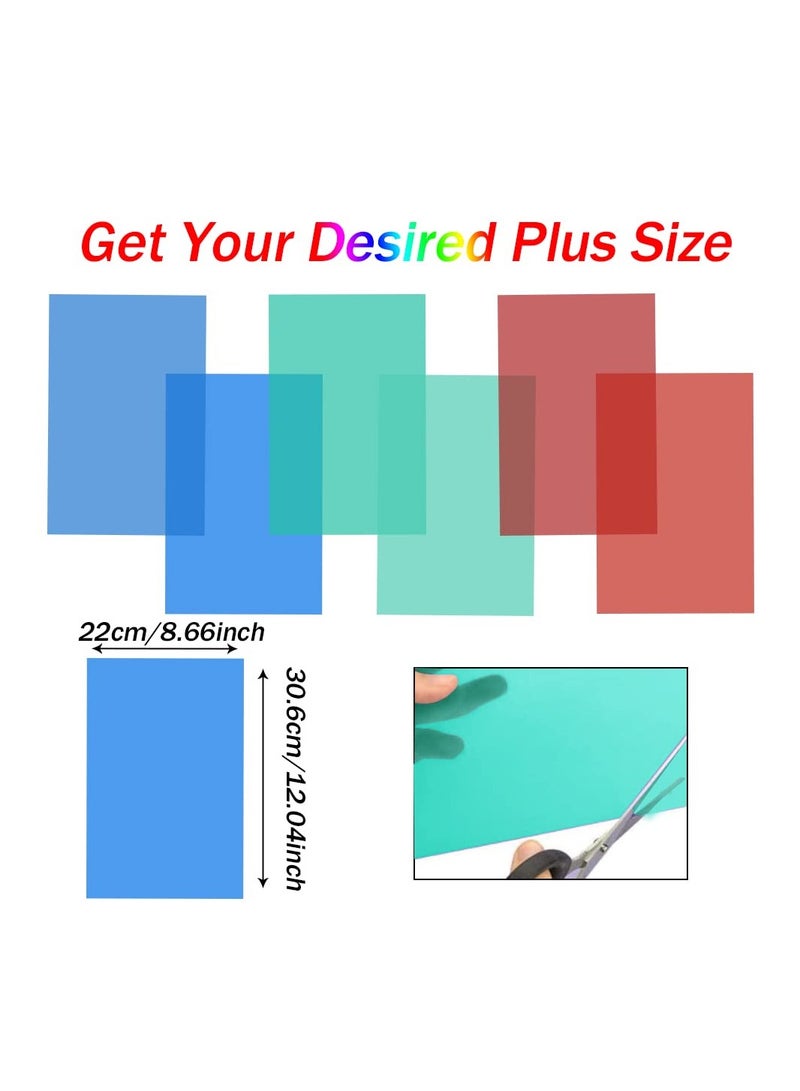 Correction Gel Light Filter, Lighting Color Filter Colored Overlays Transparency Color Film, Plastic Light Filters, for Photography Photo Studio Strobe Flash Led Video Light, 3 Colors(12 Pcs ) - Image 2