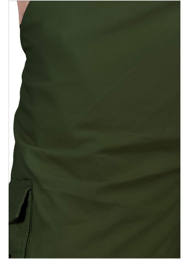 0-Degree - 0-DEGREE Men's Regular Fit Three Quarter Shorts Olive 30 Inch Waist - Image 1
