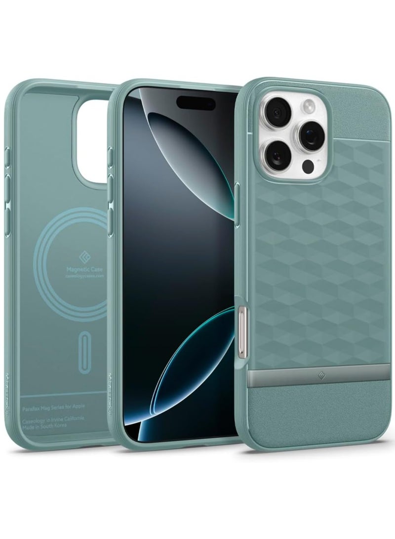 Caseology Parallax Mag for iPhone 16 PRO MagSafe Case Cover Mil Grade - Sage Green - Image 1